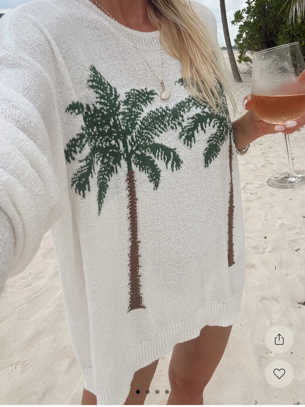 Show me your mumu “woodsy sweater” palm tree print size large brand new